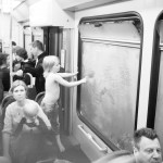 Boy and fog on the&nbsp;window